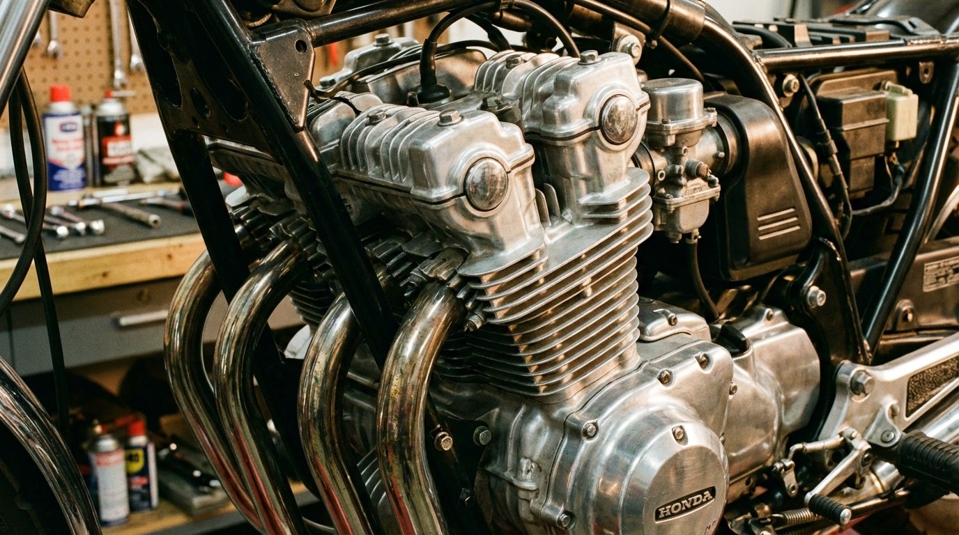 CB750F DOHC4バルブエンジン